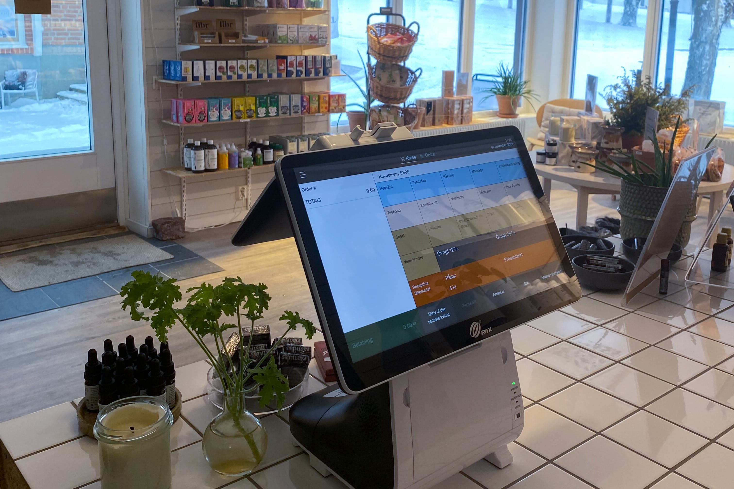 POS -system i hälsobutiken